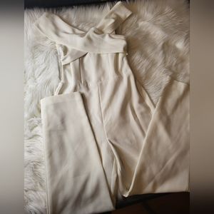 H&M Ivory linen jumpsuit